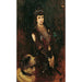 Keizerin Elisabeth met hond Saint-Bernard - Anton Romako — weergave van het kunstwerk