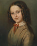 Portret van de kindertijd van Mélanie Deinhardstein - Anton Romako — weergave van het kunstwerk