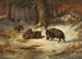 Zwanen in een winterbos - Anton Weinberger — weergave van het kunstwerk