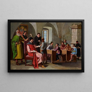 Antoni Gramatyka - Stefan Batory among Schoolboys.webp