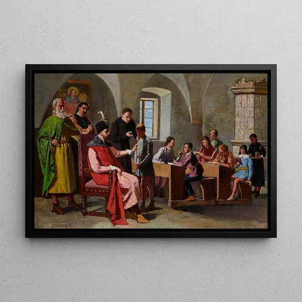Antoni Gramatyka - Stefan Batory among Schoolboys.webp