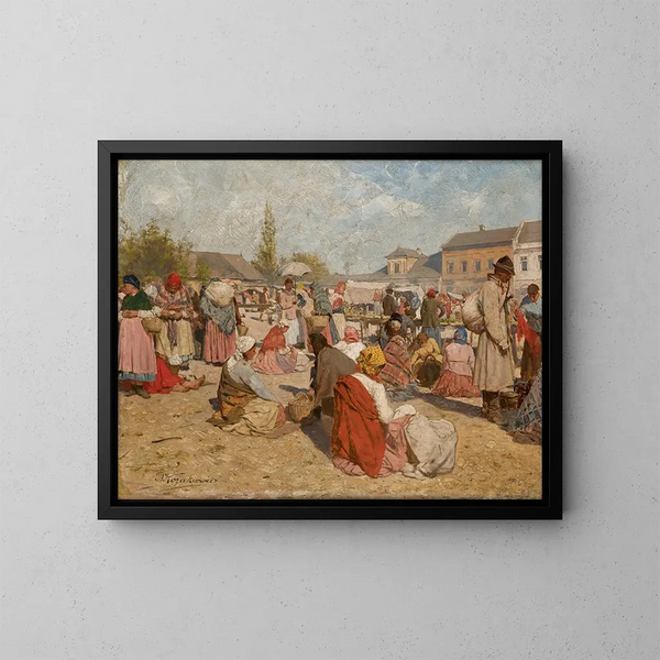 Foire de Wieliczka - Antoni Kozakiewicz — ingelijst kunstwerk aan de muur