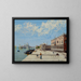 Figuren aan de Molo met de Libreria, de Punta della Dogana en Santa Maria della Salute daarachter - Antonietta Brandeis — ingelijst kunstwerk aan de muur