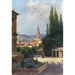 Florence, uitzicht op het Palazzo Vecchio vanaf de Boboli-tuinen - Antonietta Brandeis — weergave van het kunstwerk