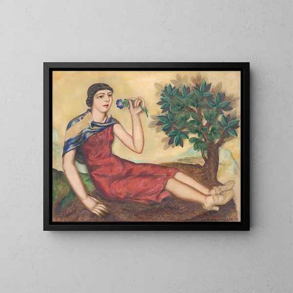 In de lente - Antonín Procházka — ingelijst kunstwerk aan de muur