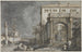 Capriccio Een paleis met een binnenplaats bij de lagune - Antonio Canaletto — weergave van het kunstwerk