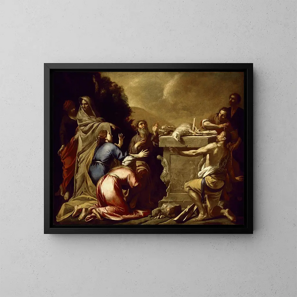 De Offerande van Noë - Antonio de Bellis — ingelijst kunstwerk aan de muur