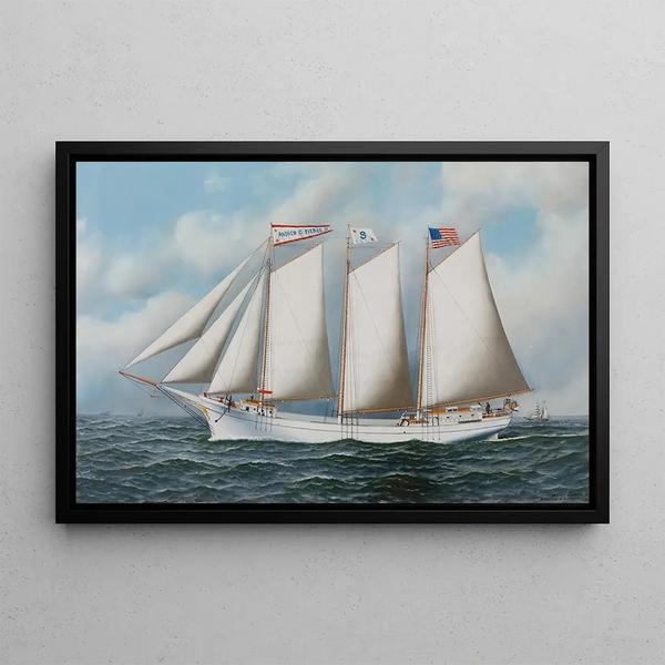 Antonio Jacobsen - Three Masted Schooner Andrew C Pierce.webp