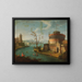 Een grillig rivierlandschap in Italiaanse stijl - Antonio Joli — ingelijst kunstwerk aan de muur