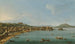 Napels, een uitzicht op de Riviera di Chiaia vanuit het noordwesten met de Vesuvius op de achtergrond - Antonio Joli — weergave van het kunstwerk