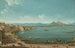 Naples met de baai van Santa Lucia en de Vesuvius op de achtergrond - Antonio Joli — weergave van het kunstwerk
