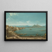 Naples met de baai van Santa Lucia en de Vesuvius op de achtergrond - Antonio Joli — ingelijst kunstwerk aan de muur