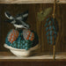 Natuurschilderij met druiven en een pie grièche - Antonio Leonelli — weergave van het kunstwerk