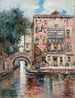 Gondels in Venetië - Antonio María de Reyna Manescau — weergave van het kunstwerk