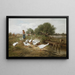De ganzenhoedster - Antonio Montemezzo — ingelijst kunstwerk aan de muur