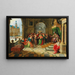 De koning Salomo en de koningin van Sheba - School van Antwerpen — ingelijst kunstwerk aan de muur