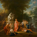 Apollon playing the lyre in the circle of shepherds for the curtain of the Old Burgtheater - Heinrich Friedrich Füger — displayed in an interior
