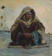 Arab sitting face painting - Henry Brokman — artwork view
