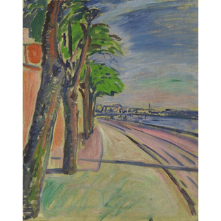 Arbres au bord du canal - Edvard Munch | Reproduction Tableau Décoration murale affiche copie