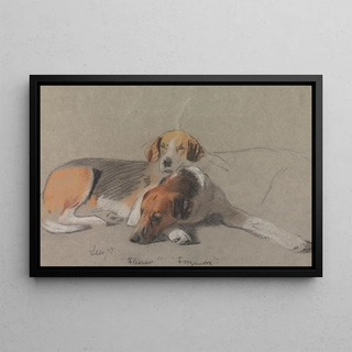 Archibald Thorburn - Hounds Fleur and Frogmore.webp