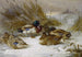 Winter landscape painting with mallard - Archibald Thorburn — artwork view