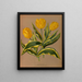 Tulip early simple Prince yellow with variegated foliage - Arentina Hendrica Arendsen — framed artwork on a wall