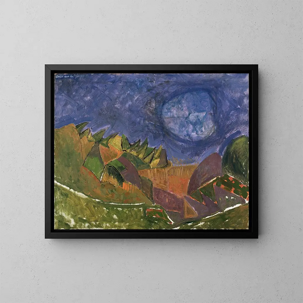 Landschap - Arie van de Giessen — ingelijst kunstwerk aan de muur