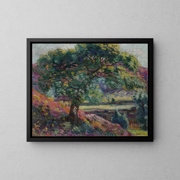 Bos in Île-de-France (Conflictoplossing) - Armand Guillaumin — ingelijst kunstwerk aan de muur