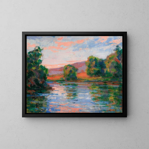 Waterkant - Armand Guillaumin — ingelijst kunstwerk aan de muur
