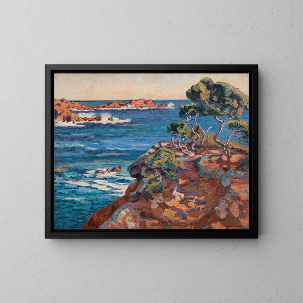 Zeezicht bij Agay - Armand Guillaumin — ingelijst kunstwerk aan de muur