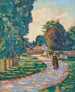 Vrouw op een pad in Épinay - sur - Orge - Armand Guillaumin — weergave van het kunstwerk