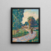 Vrouw op een pad in Épinay - sur - Orge - Armand Guillaumin — ingelijst kunstwerk aan de muur