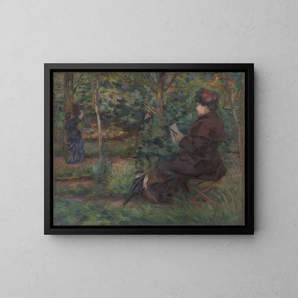 In de tuin - Armand Guillaumin — ingelijst kunstwerk aan de muur