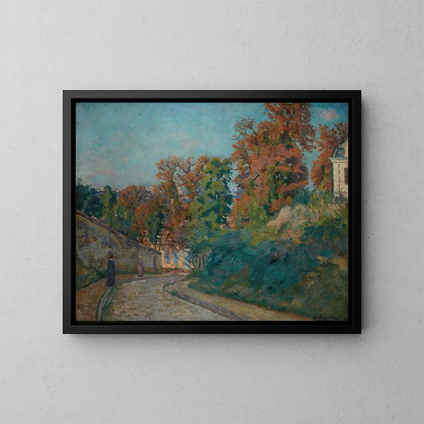 La Promenade dans une rue en Île-de-France - Armand Guillaumin — ingelijst kunstwerk aan de muur
