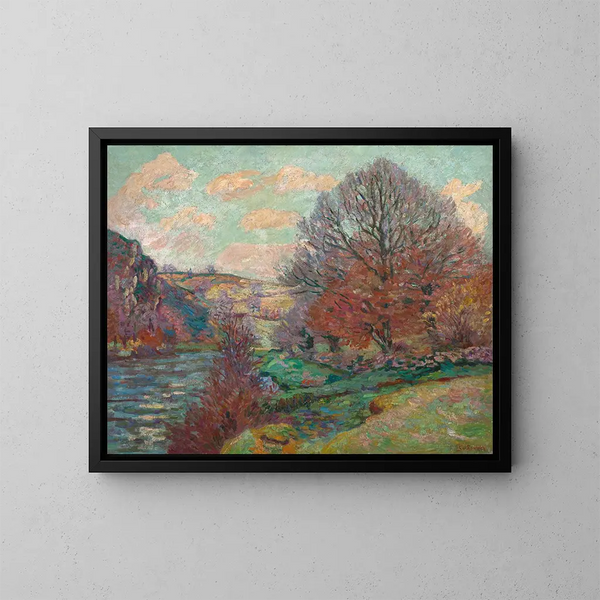 La Roche de l'Écho à Crozant - Armand Guillaumin — ingelijst kunstwerk aan de muur