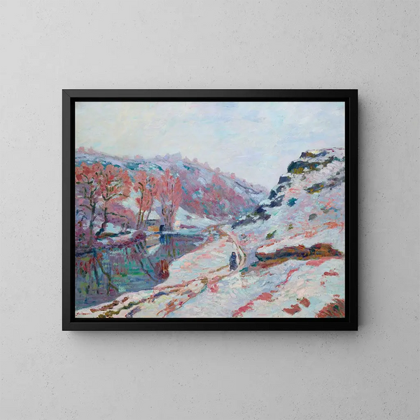 La vallée de la Sedelle sous la neige - Armand Guillaumin — ingelijst kunstwerk aan de muur
