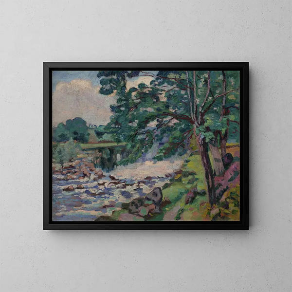 Het dam van Génetin - Armand Guillaumin — ingelijst kunstwerk aan de muur