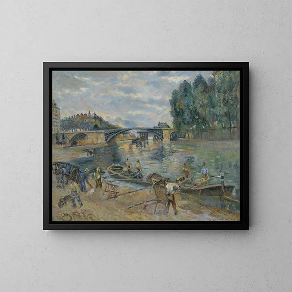 Le Pont de Sully, Parijs - Armand Guillaumin — ingelijst kunstwerk aan de muur