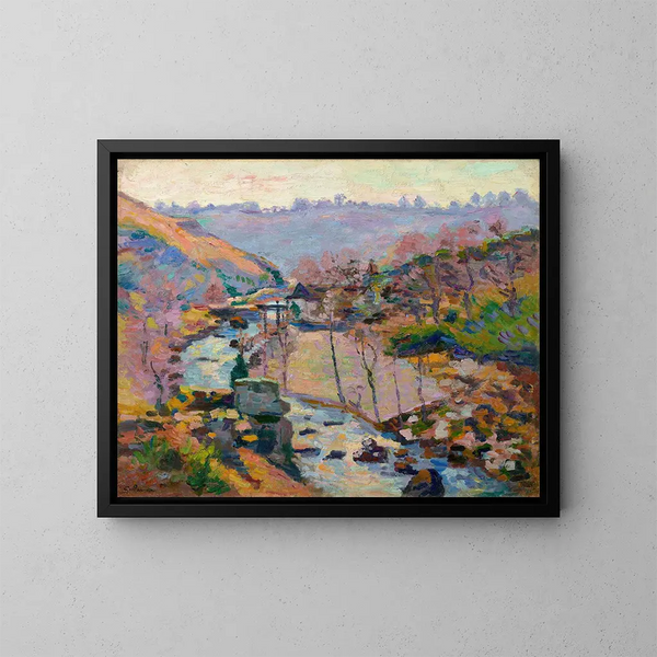 Het Ravijn van de Folie in Crozant - Armand Guillaumin — ingelijst kunstwerk aan de muur