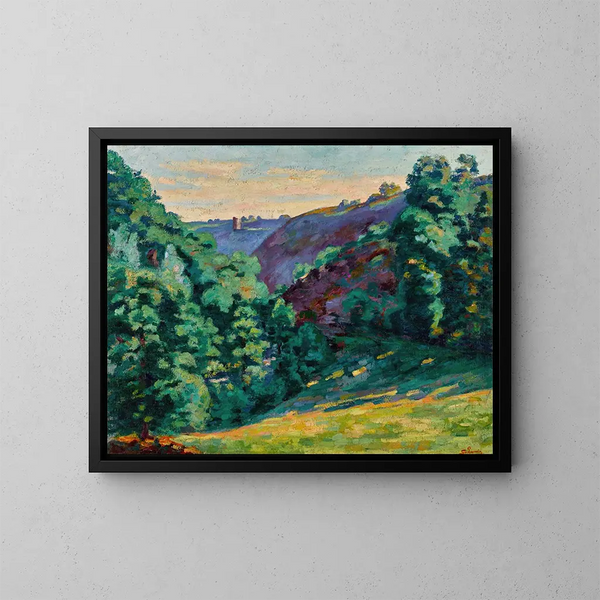 Het Ravijn van de waanzin gezien vanaf Château Crozant - Armand Guillaumin — ingelijst kunstwerk aan de muur