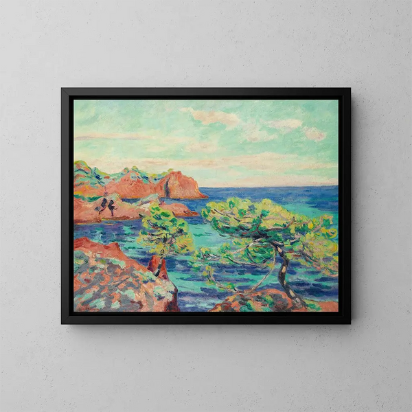 Le Trayas - Armand Guillaumin — ingelijst kunstwerk aan de muur