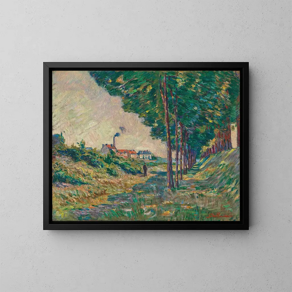 Het jaagpad, Charenton, Île-de-France - Armand Guillaumin — ingelijst kunstwerk aan de muur