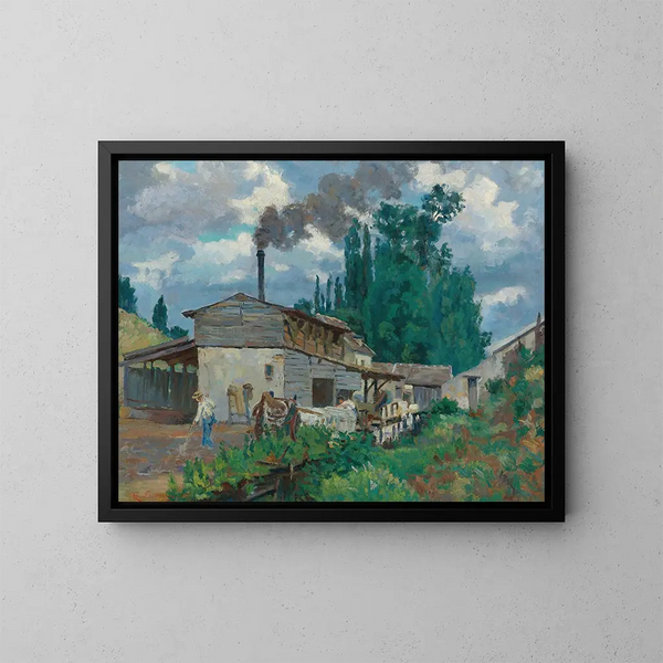 De oevers van de Bivre - Armand Guillaumin — ingelijst kunstwerk aan de muur