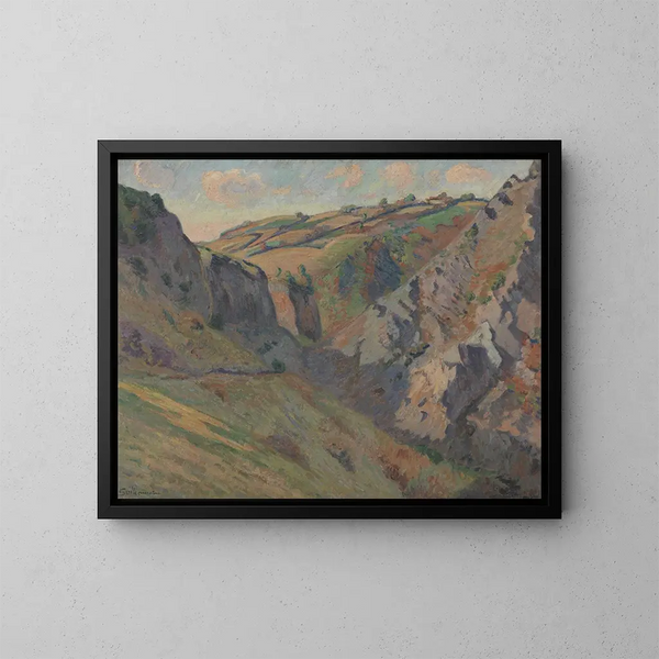 De grotten van Prunal nabij Pontgibaud - Armand Guillaumin — ingelijst kunstwerk aan de muur