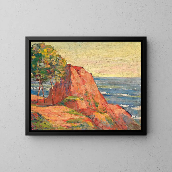 De rode rotsen van Agay - Armand Guillaumin — ingelijst kunstwerk aan de muur