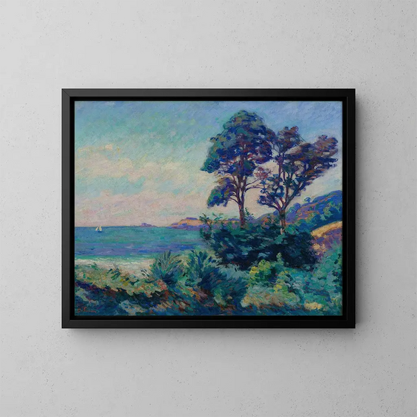 Maritiem schilderij in Saint-Palais - Armand Guillaumin — ingelijst kunstwerk aan de muur