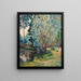 Landschapschilderij met bos en vijver - Armand Guillaumin — ingelijst kunstwerk aan de muur