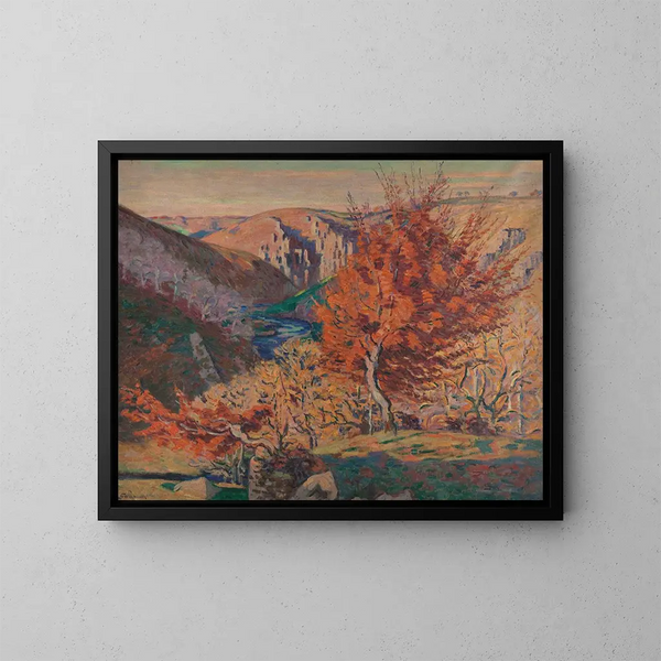 Landschap van de rots van de Spinner - Armand Guillaumin — ingelijst kunstwerk aan de muur