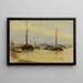 Péniches sur la Seine - Armand Guillaumin — ingelijst kunstwerk aan de muur