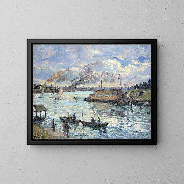 Rivierenscène - Armand Guillaumin — ingelijst kunstwerk aan de muur